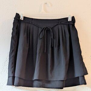 Black two-layer mini skirt, size 12